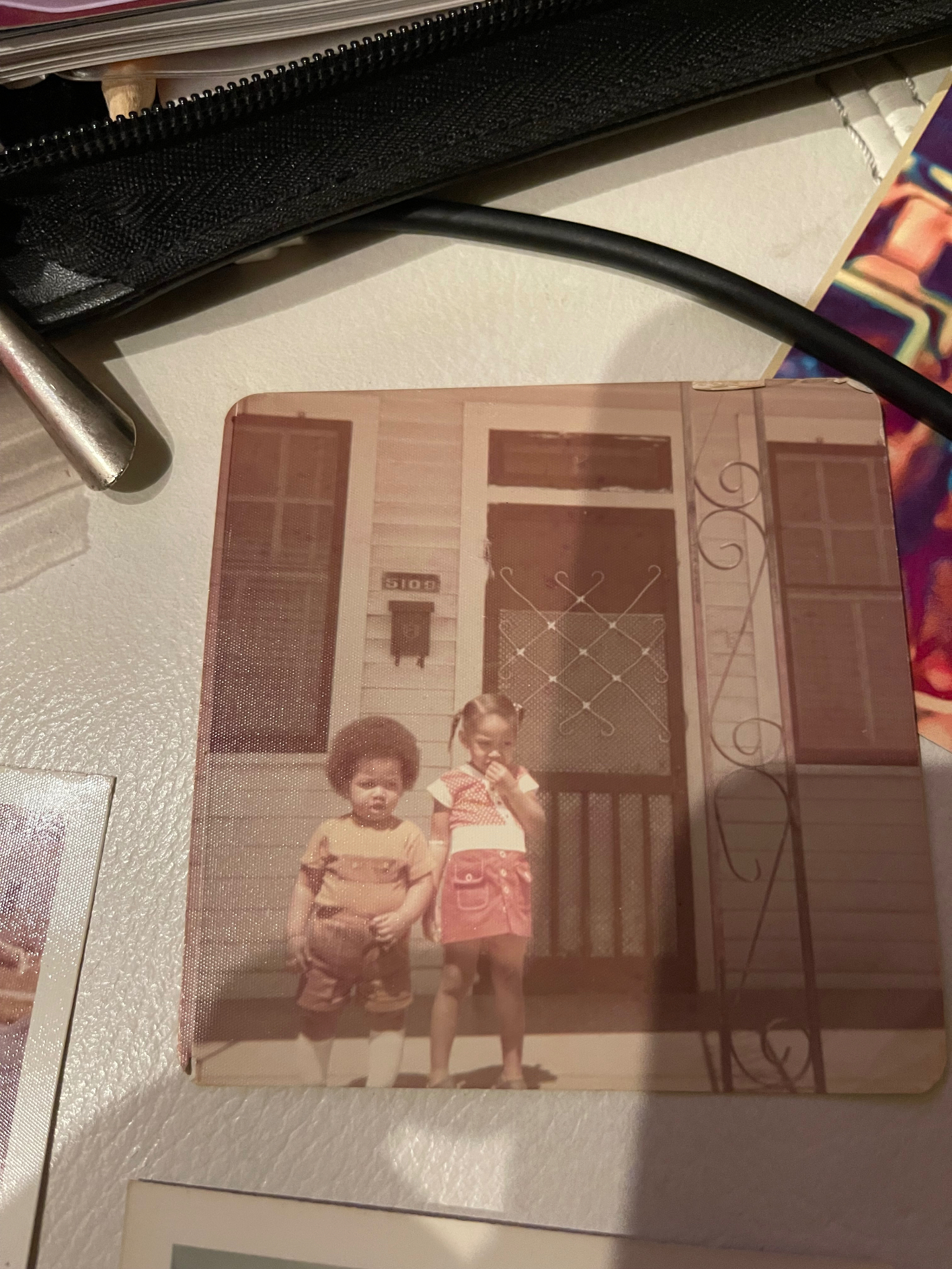 On the porch — day one.